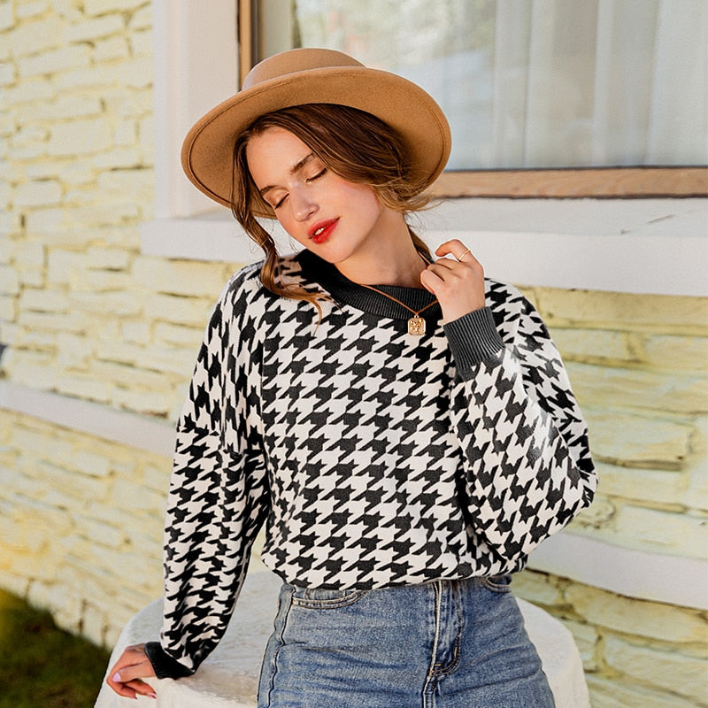Molly Houndstooth Sweater